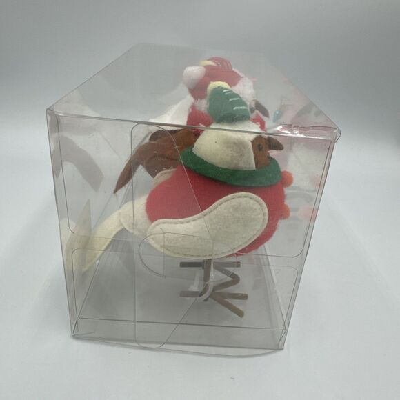 Target Wondershop 3-Pack Mini Fabric Birds 3.5" Tinsel Crinkle Bauble 2023 New - Picture 4 of 5